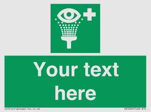 Custom Eye Wash Station Sign